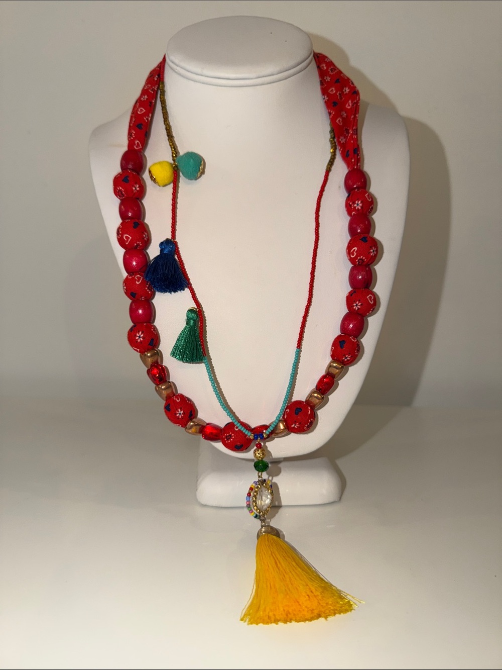 Two So Summer Colorful Homemade Like Long Necklaces